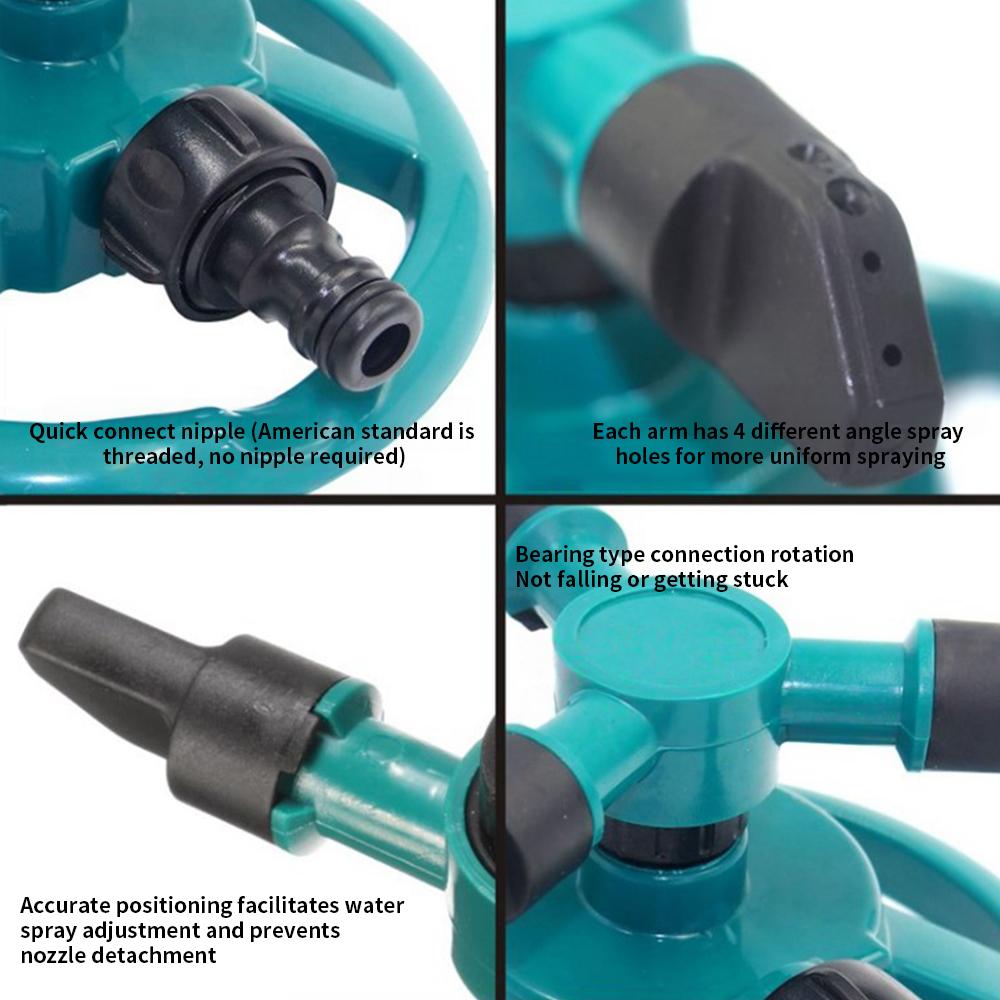 Sistem Asperzoare Rotative Automate la 360 de Grade pentru Grădină, Gazon, Udare Gazon Automată, Accesorii de Irigare pentru Udarea Grădinii