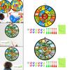 Double Sided Dart Board for Kids Dart Plate 29inch Durable Indoor Outdoor Party Games Toys Target Board with 12 Sticky Balls