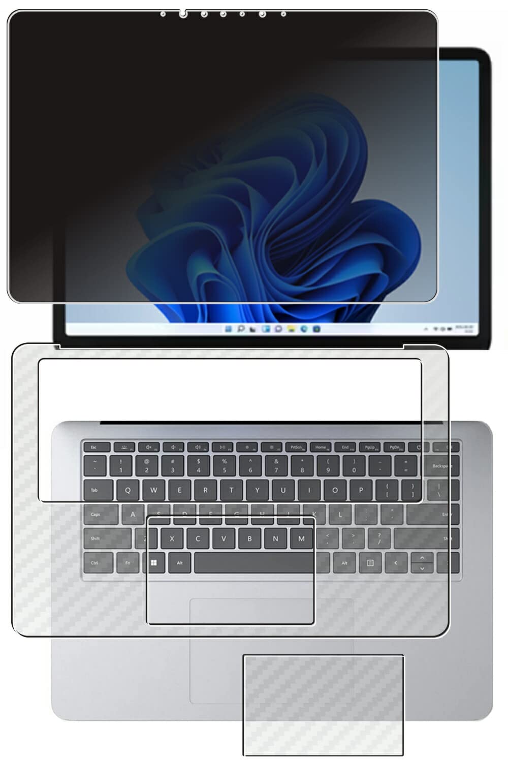 

set palm rest ClearView for Microsoft Surface Laptop Studio inch Privacy protection LCD protective film protective film Made in Japan [3-piece (screen