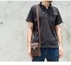 Men's Retro Crazy Horse Leather Crossbody Phone Waist Bag