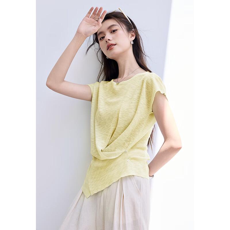 VICTORIA&VERA Women's French Style Cross-Waist Knit Top