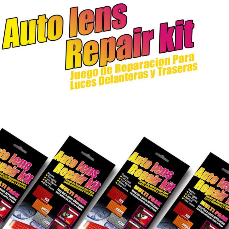 Car Lens Repair Kit Grid Pattern Auto Lens Repair Kit Light Repair Tool Car Lights Crack Repair Film Polish Auto Accessories