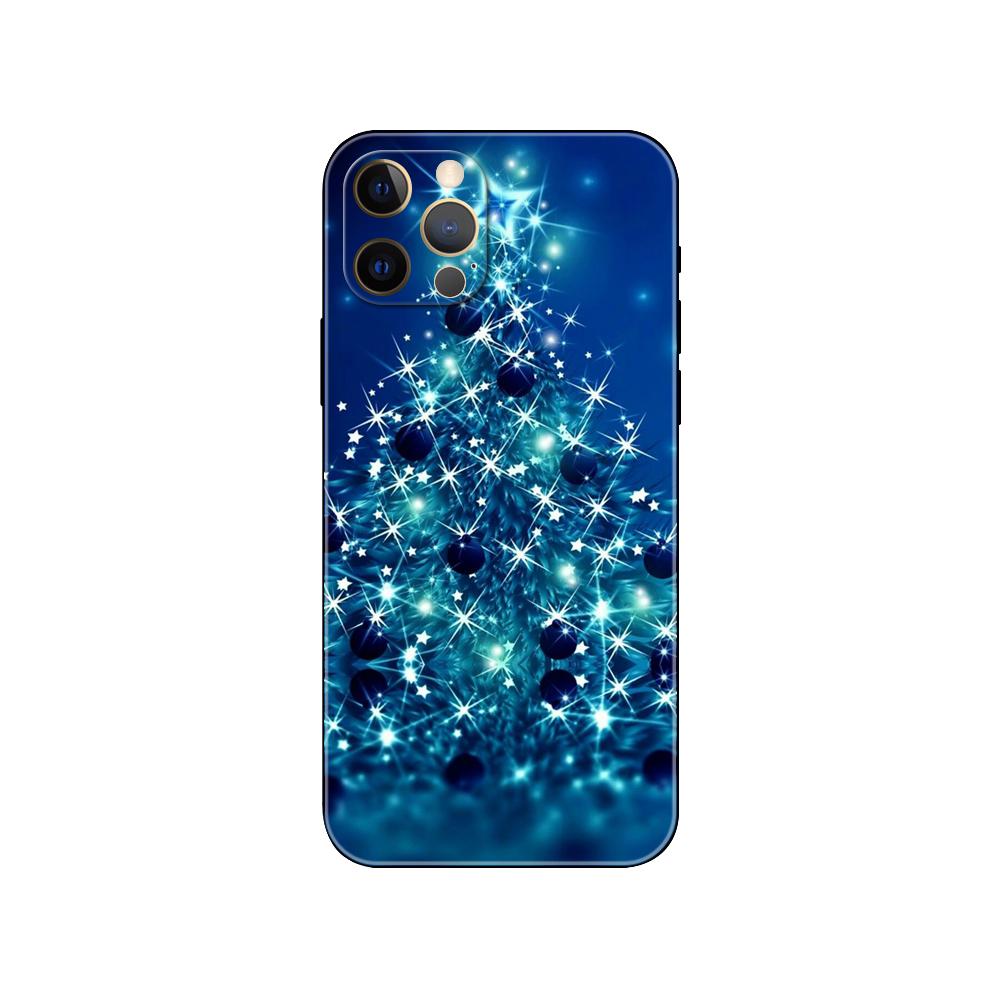 Winter Snowflakes Phone Case for Iphone 5 5s 2020se 6 6s 7 8 Plus X 10 XR XS 11 12 13 Mini Pro MAX Black Tpu Back Cover