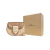 Coach Morgan 13 Gold Letter Logo Classic Monogram Flap Canvas And Leather Saddle Bag Women Shoulder Bag Khaki CJ541-IMU4V