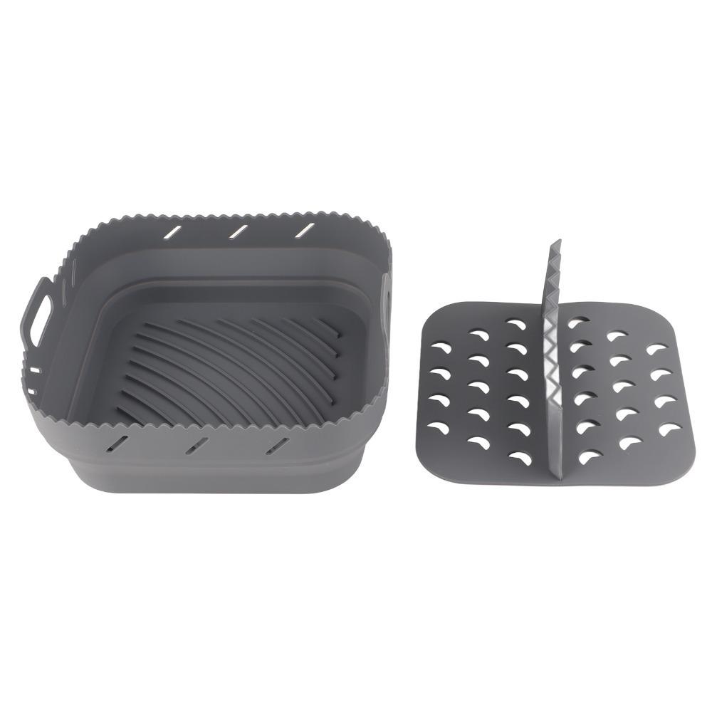 Non-Stick Silicone Baking Pan With Divider Air Fryer Pan Durable Silicone Baking Mat Air Fryers