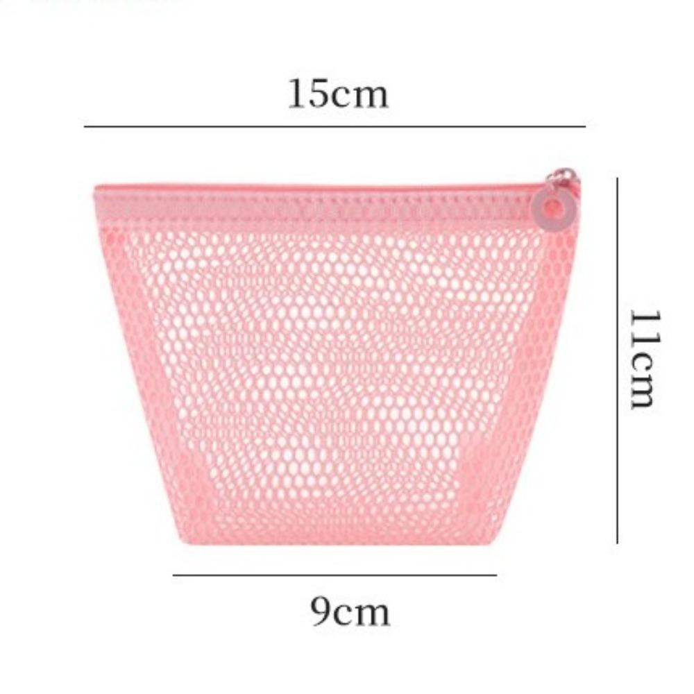 New Mesh Cosmetic Bag Portable Mini Mini Wallet Pouch Transparent Zipper Coin Purse Travel
