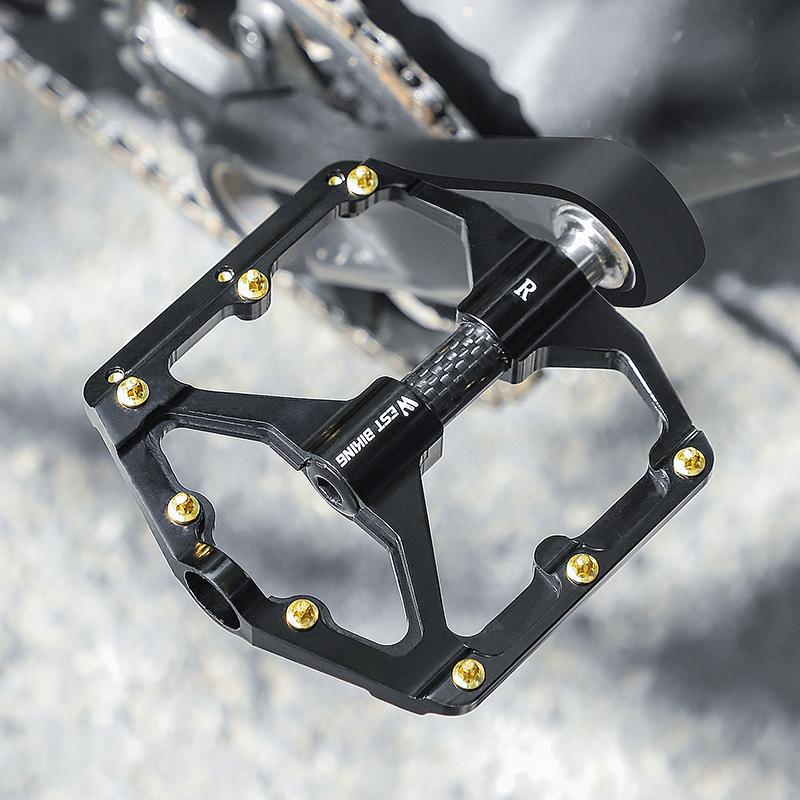 WEST BIKING Bicycle Pedal Three Bearing MTB Road Bicycle Pedal Aluminum Alloy Anti Slip Universal Bicycle Accessories