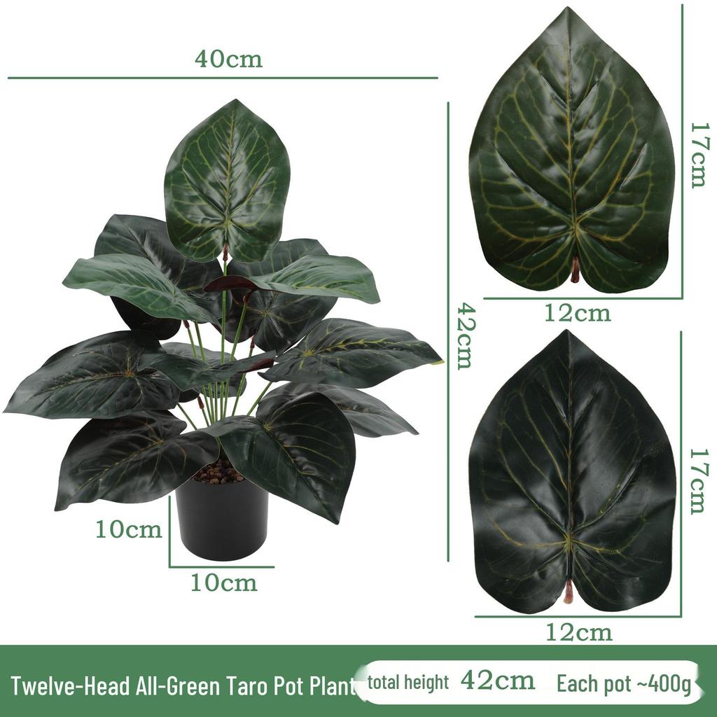 Artificial Potted Green Plant for Indoor and Outdoor Decoration - Home, Hotel, Courtyard, or Desktop Bonsai Ornament.