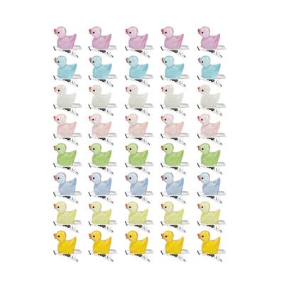 40PCS Mini Cartoon Duck Shaped Hair Accessories Side Clip Hairpins For Kids Girls Party Use Headwear