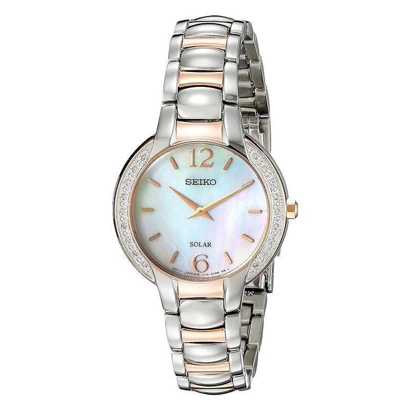 SEIKO 30-meter waterproof depth casual Quartz Steel Strap 29mm women s watch mother-of-pearl dial SUP256 синий