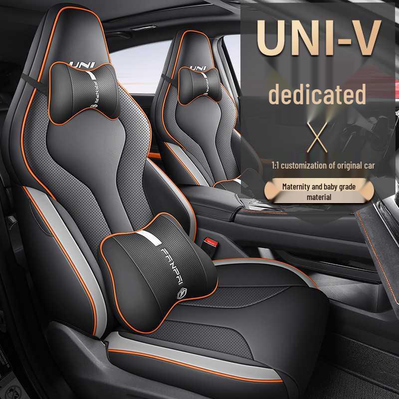 Breathable Perforated Seat Covers for 2023-2025 Changan Uni-V, All-Season Universal Fit.