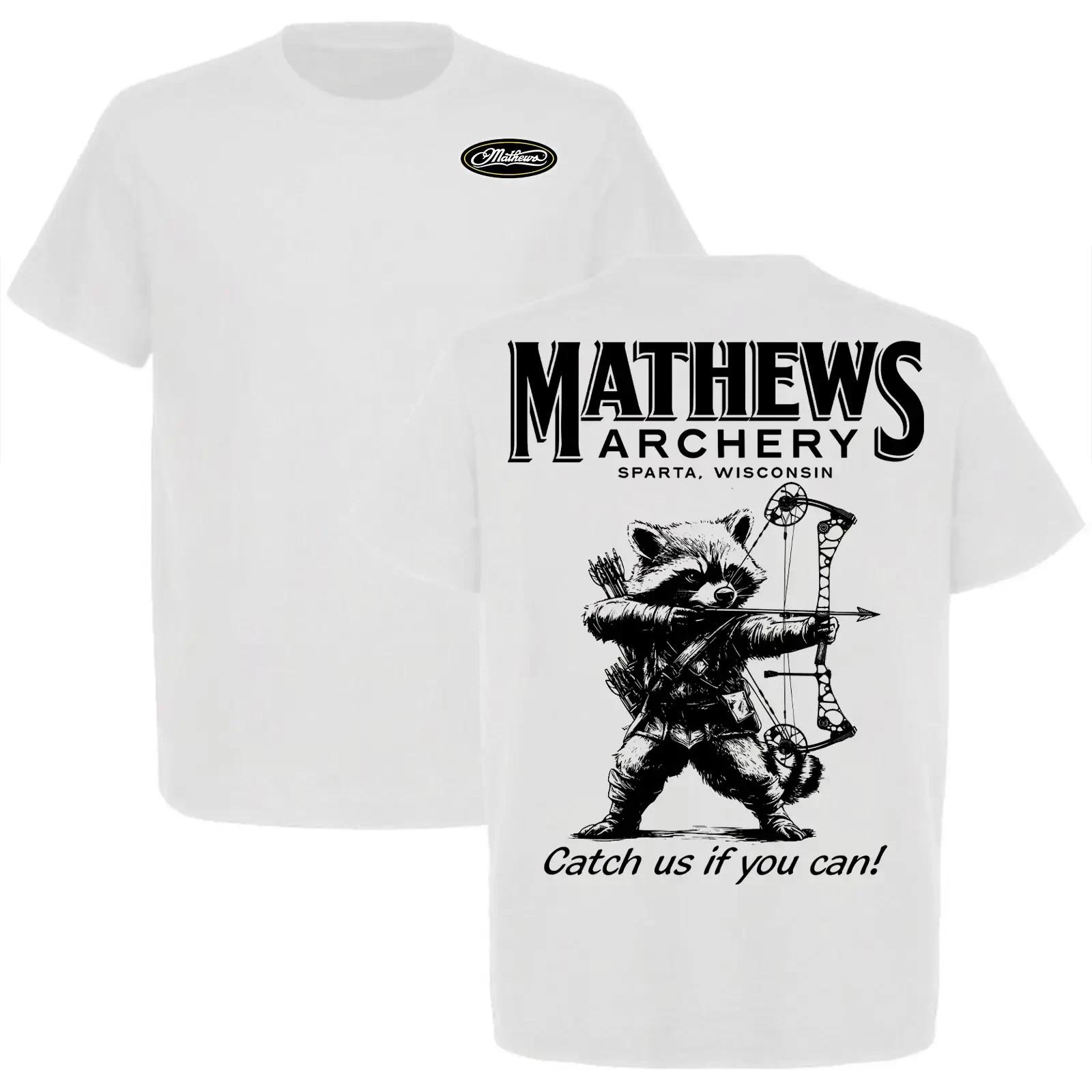 2025 Mathews Archery Raccoon Catch us if You Can T-shirt, Gift for Archery XXXL