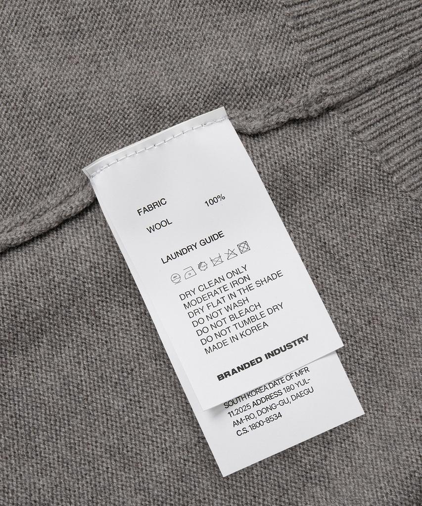 Beulaendideu [Superior] Cloud Superfine V-Neck Knit [Taupe Gray]