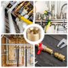 10pcs Sturdy Brass Pipe Plugs Fitting Assortment Set Male Internal Hexgonal Thread Accessory for Sealing Pipe Port
