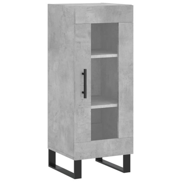 VidaXL Buffet Gris béton 34,5x34x90 cm Bois d'ingénierie 828824