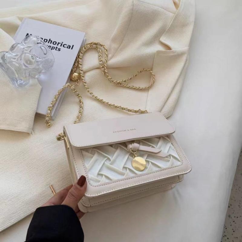 

Женский рюкзак Advanced Sense, небольшой дизайн, сумка-мессенджер Sense Chain, повседневная сумка через плечо в стиле ретро, простые и универсальные квадратные сумки белый