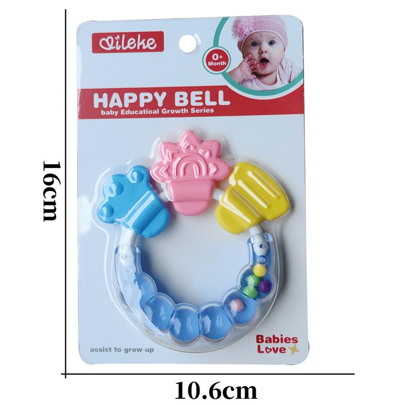 Baby Clutch Ball Rattle Fitness Soft Glue Hand Rattle, Fish Skewer Toothpaste Infant 0-1 Years Old Educational Toy