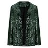 Women's European & American Style Sequined Lapel Cardigan Blazer