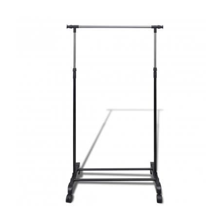 VidaXL Port-manteau réglable 4 roulettes 1 rail d'accrochage