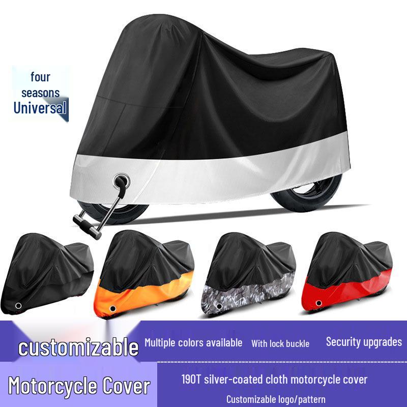 

Customizable Two-Tone Silver Motorcycle Cover: Rainproof, Sunproof, Dustproof Protection for Electric Vehicles L 220x90x110CM