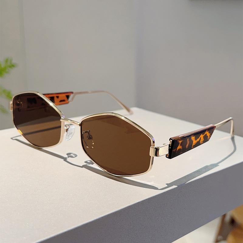 Fashion Metal Hexagon Sunglasses Women For Men y2k Popular Punk Retro Sun Glasses Luxury Brand Designer Outdoor Driving Eyewear