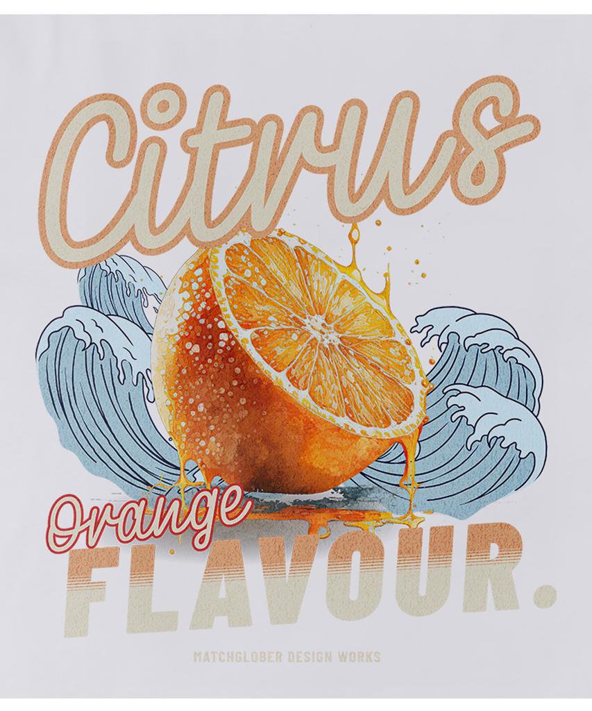 MATCHGLOBE Citrus Flavor Oversized Tee (White)
