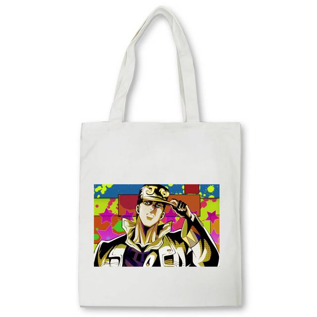 Jojo Bizarre Adventure Einkaufstasche Recycling-Tasche Canvas Lebensmittel wiederverwendbare Einkaufstasche aus Baumwolle Anime Shopper Damentasche Bolsas