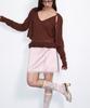 Opening Sunshine Strap Belt Satin Mini Skirt Lace Pink