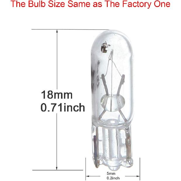

cciyu T5 Wedge 37 58 70 73 74 White 12V 1 LED Car Auto Dashboard Gauge Side Light Bulb Lamp (Warm white)