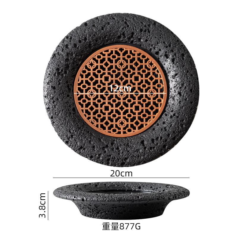 Meteorite Tableware Cement Dining Plate Dry Ice Tray Sashimi Dish Planet Bowl Dessert Bowl Fruit Plates Sushi Plate Steak Plates