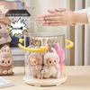 Labubu Charm Music Rotating Display Box: Transparent Plush Doll Figurine Storage Stand