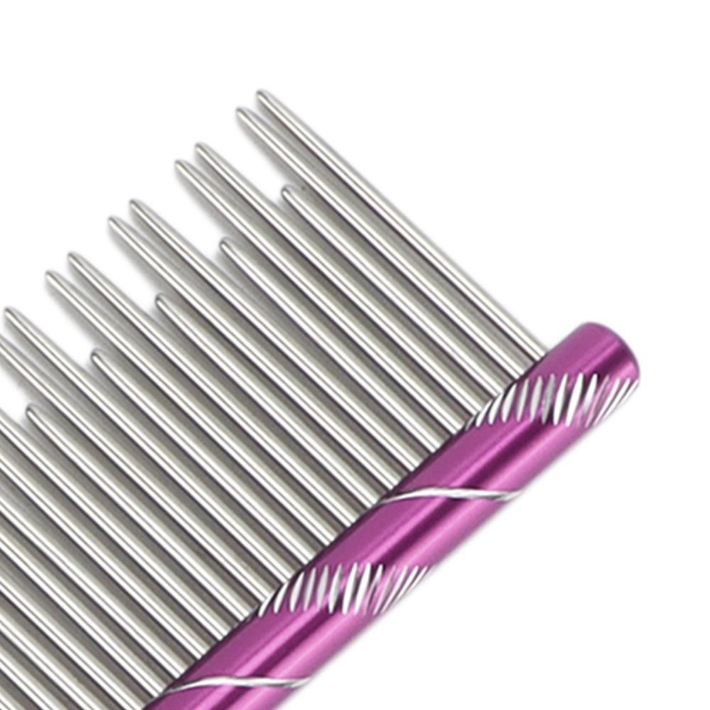 Anti-slip Handle Double Teeth Pet Comb Round Smooth Teeth Matted Hair Cat Brush Household Cat Care