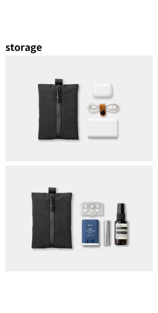 TOFTPOUCH LIGHT Pouch for Gadgets and No [aso] (Tuft Light) Water-Resistant Pouch, Small, Cosmetics, Black, Gusset, Medium, Tf-t304-bl