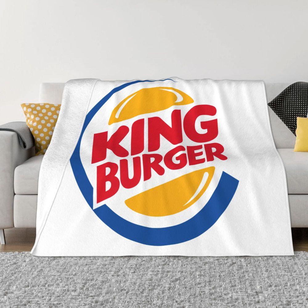 

НОВЫЕ пледы Burger King Супермягкий Термоизолирующий Плед для дома и улицы для гостиной, спальни, путешествий 30x40in
