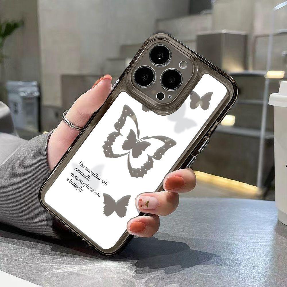 Wind romantic butterfly applies to iPhone17 mobile phone case 15Pro/14 Apple 16 all-inclusive 13 Xiaohongshu same style