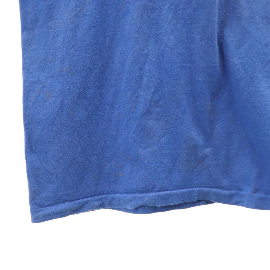 Hanes 80s 90s Made in USA Old Short sleeve T-shirt L Blue BEEFY-T Men's Used