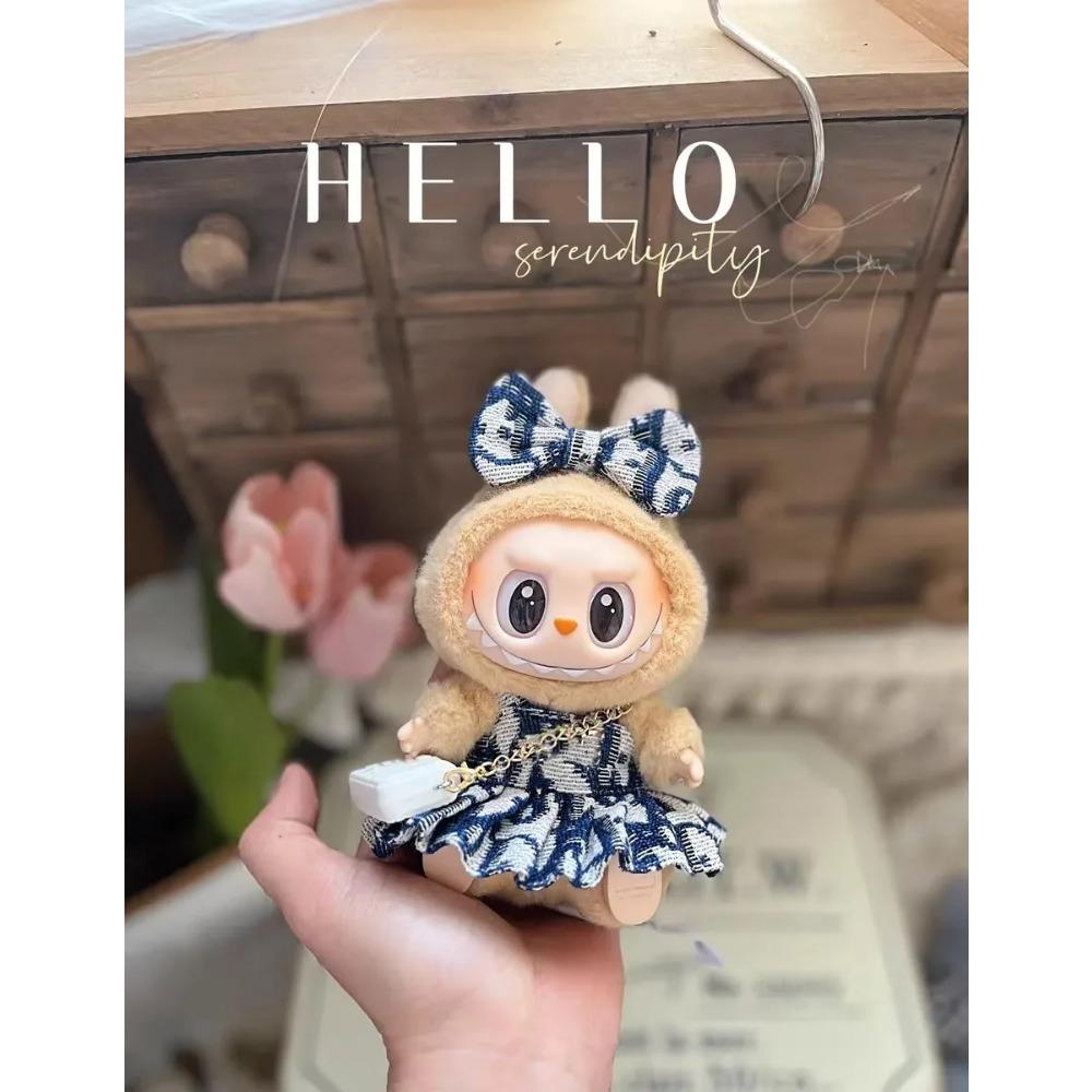 Labubu Puppenkleidungsset Mini Niedlich Fortgeschrittenes Luxusdesign Macaron 15/17cm labubu V1 V2 V3 Puppenkleidung Modedesignermarke