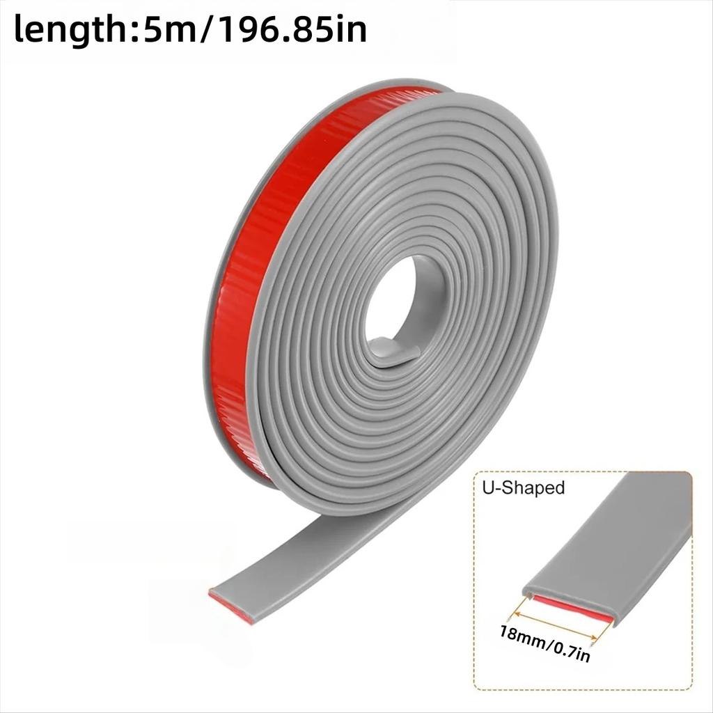 1Pc 196.85in Flexible U-Shape Edge Banding Furniture Edge Strip Self Adhesive Edging Trim Edge Protector for Countertop Cabinets
