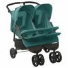 VidaXL Double Stroller Steel Green