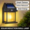 Solar Outdoor Waterproof LED Wall Light Powerful Solar Energy Lamp with Light Sensor for Garden Yard Fence House Decoration