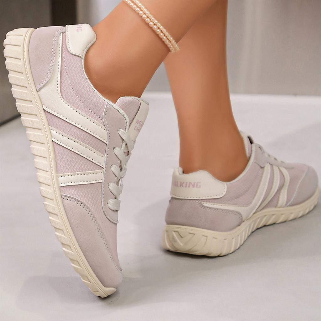 Women's Color Block Retro Casual Low Top Athletic Shoes for Everyday Wear