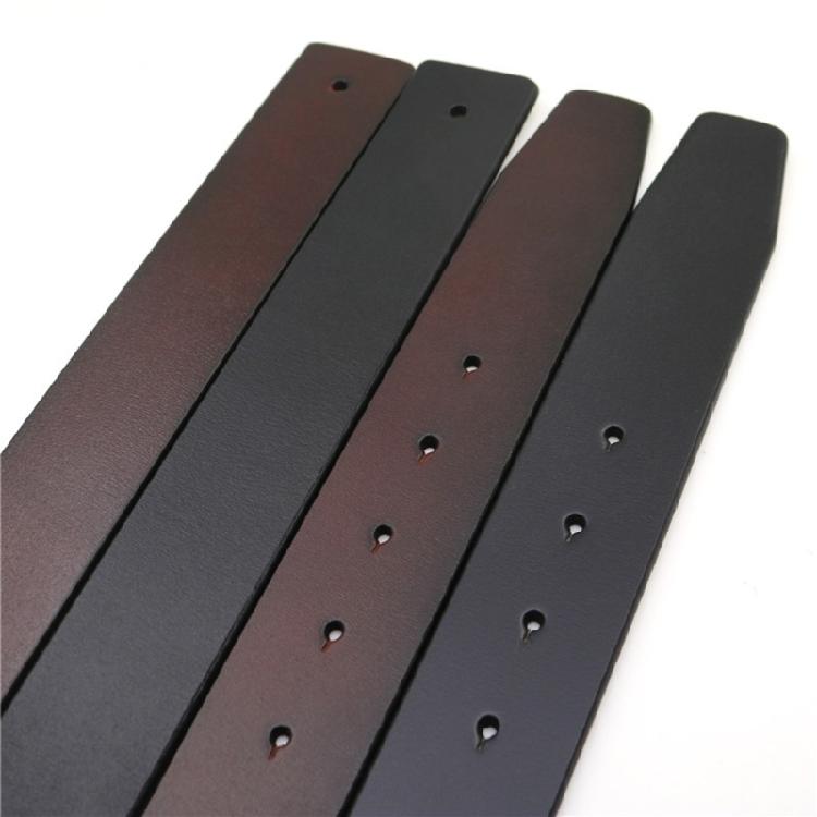 Modern No Closure Leather Belt Men Belt Buckleless Even Punch Hole All Day Comfortable Waistband for Formal Casual