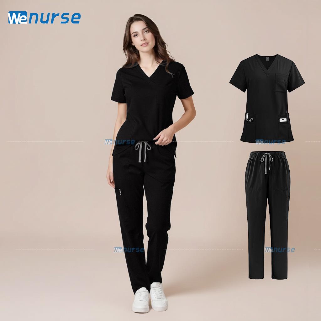 Medizinische Kasack-Uniform-Set für Krankenschwestern für Salon und Arbeitskleidung