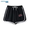 JEANSWEST Women's High-Waist A-Line Cotton Shorts
