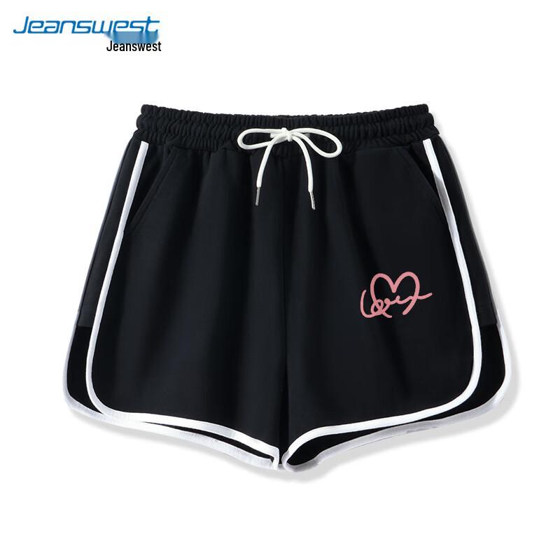 JEANSWEST Women's High-Waist A-Line Cotton Shorts