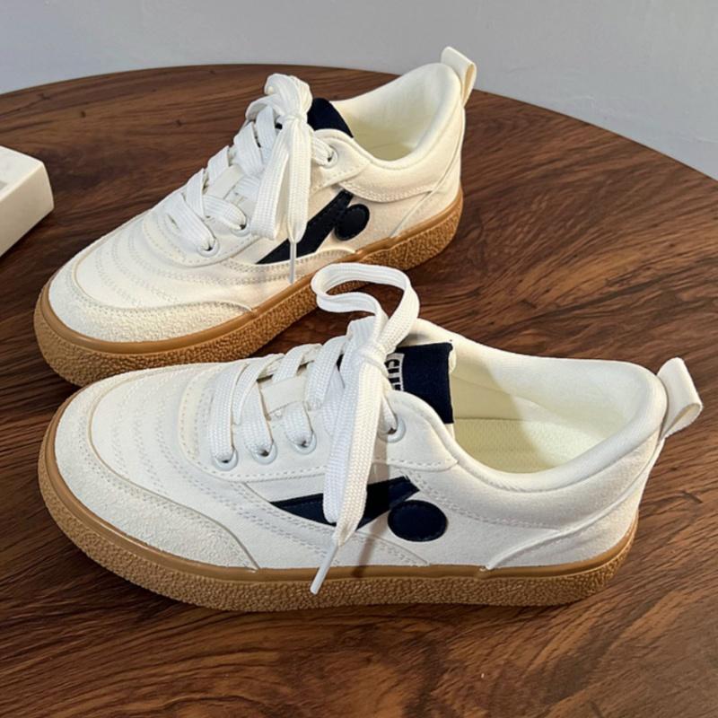 Fashion 2025 Spring Summer Thick Bottom Training Shoes New Retro Mixed Color Students Sneakers Casual Concise Soft Soled Sports Shoes