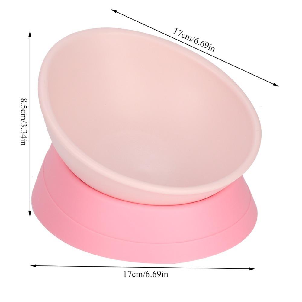 Anti-Tip Tilted Pet Bowl Adjustable Angle Neck Care Bowl Stable Elevated Feeder Neck Protection