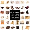 5PCS Solid Natural Wood Unfinished Storage Box With Sliding Top For Necklace Ring Gift Box USB Decorative Gift Wooden Case Box