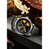 NS Men's Car wheel hub watch Minimalist Fashion Sports Watch Calendar Leather casual Quartz watch