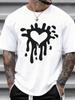 Unisex koszulka z designem Heart Drip Moda uliczna Graficzna koszulka unisex